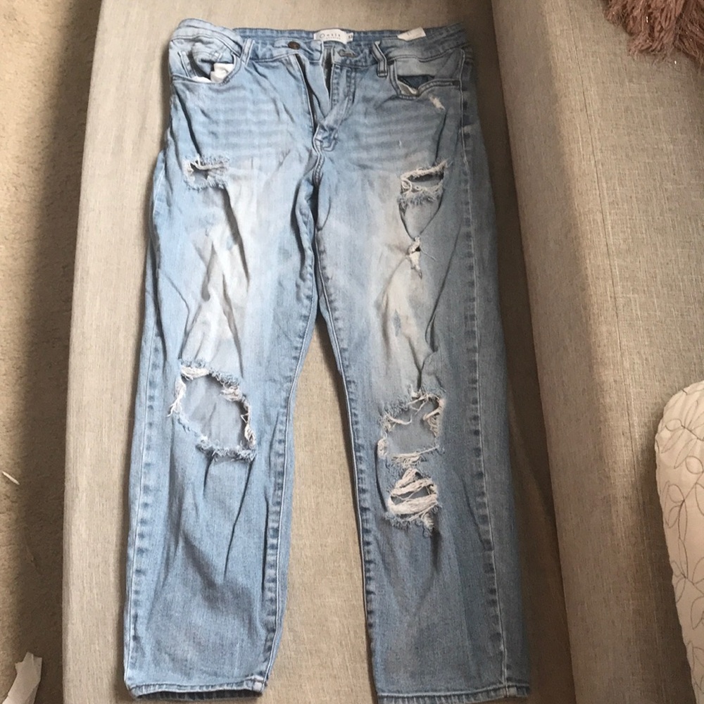 High rise boyfriend jeans